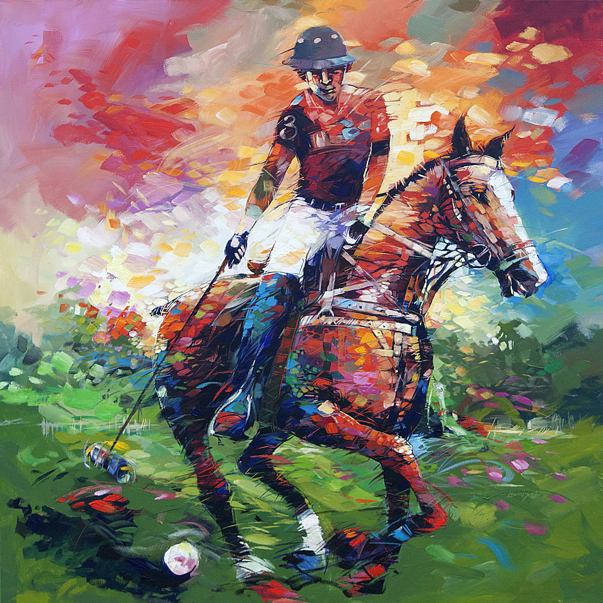 Royal Polo Painting Said Oladejo-Lawal Saatchi