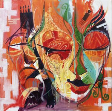 Original Abstract Expressionism Abstract Paintings by Said Oladejo-Lawal