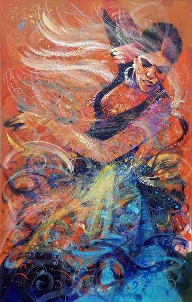 Original Expressionism Performing Arts Paintings by Said Oladejo-Lawal