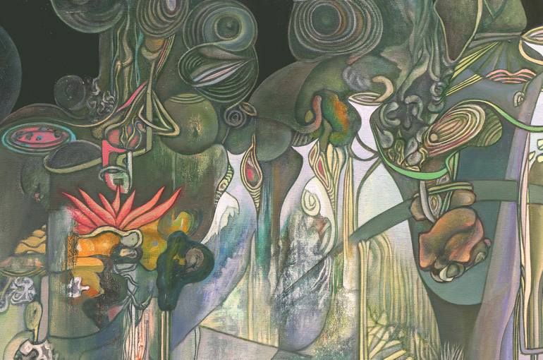 Original Abstract Fantasy Painting by Alexey Adonin