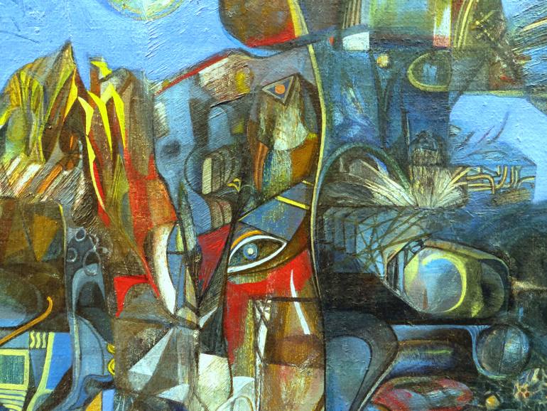 Original Abstract Expressionism Abstract Painting by Alexey Adonin