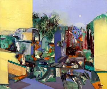 Print of Abstract Cities Paintings by Alexey Adonin