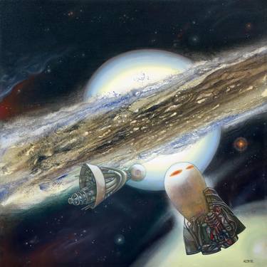 Original Pop Art Outer Space Paintings by Alexey Adonin