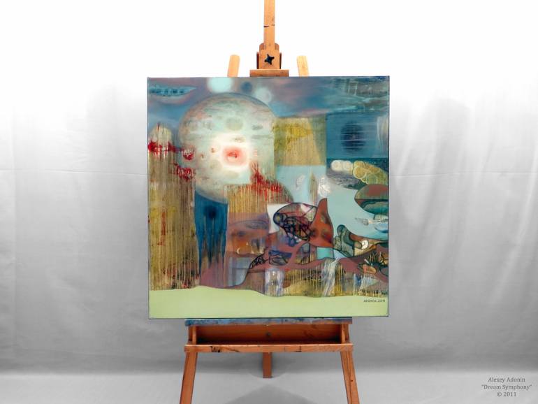 Original Abstract Fantasy Painting by Alexey Adonin