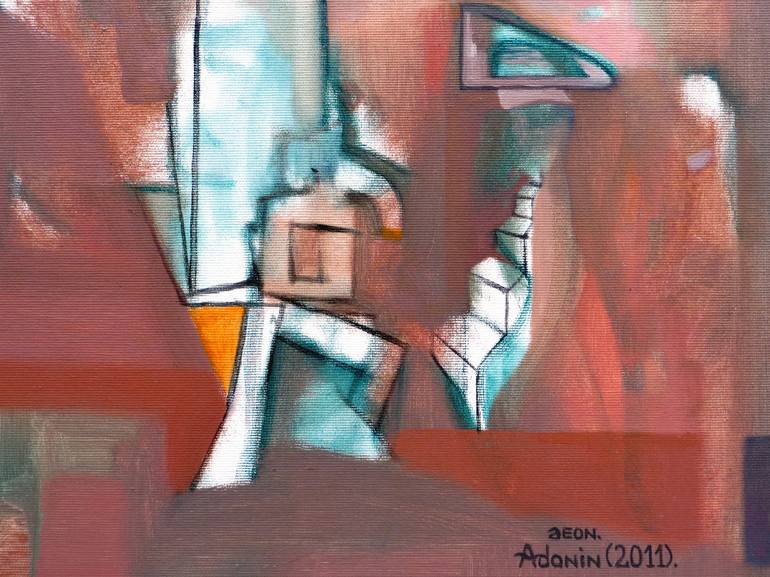 Original Abstract Expressionism People Painting by Alexey Adonin