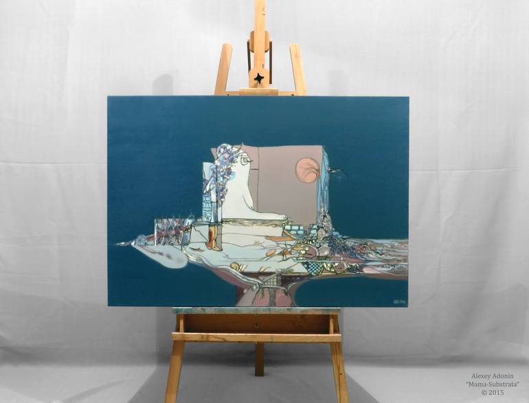 Original Abstract Fantasy Painting by Alexey Adonin