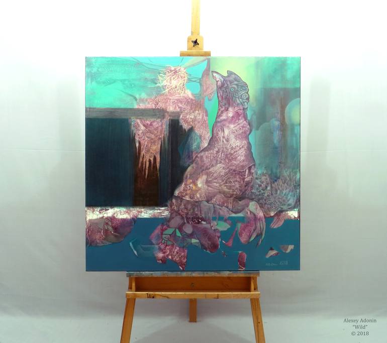 Original Abstract Expressionism Animal Painting by Alexey Adonin