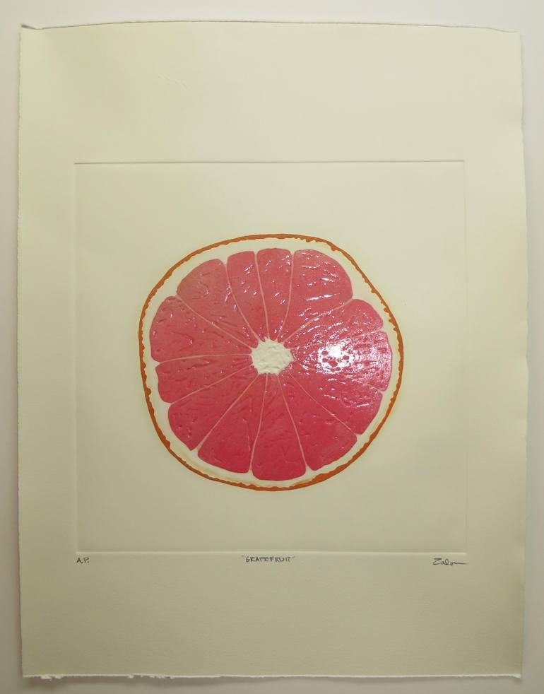 Original Figurative Food Printmaking by Bernard Zalon
