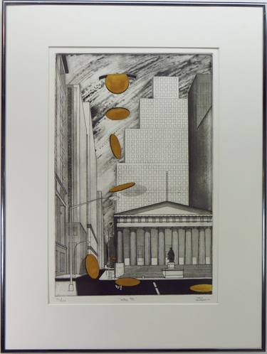 Original Conceptual Architecture Printmaking by Bernard Zalon