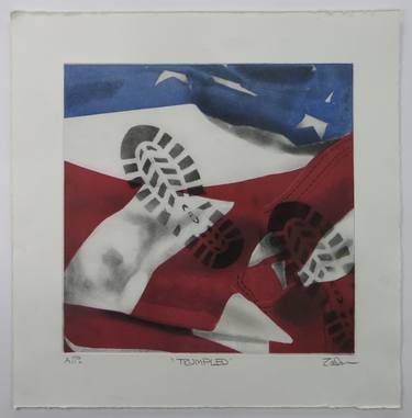 Original Conceptual Political Printmaking by Bernard Zalon