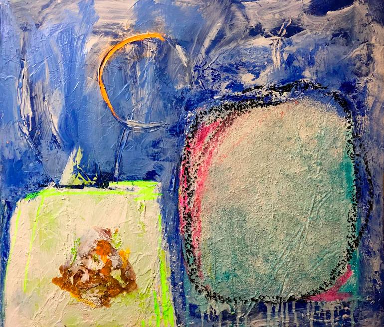 Original Abstract Fantasy Mixed Media by Elma Carneiro