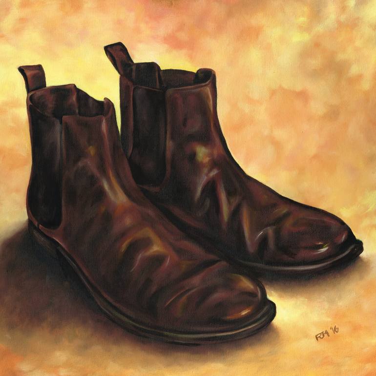A Portrait of a Pair of Chelsea Boots by Richard Mountford Saatchi