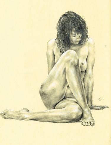 Original Figurative Nude Drawings by Richard Mountford