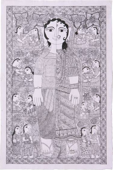 Print of Folk People Paintings by Ranjit Saxena