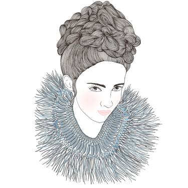 Original Pop Art Fashion Drawing by Chrissy Lau
