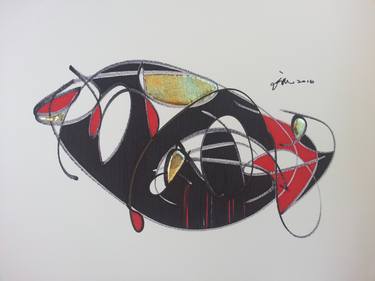 Original Art Deco Abstract Drawings by Erik Cheung