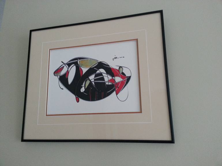 Original Art Deco Abstract Drawing by Erik Cheung