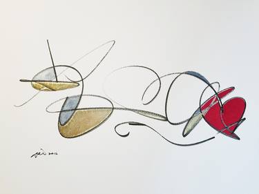 Original Fine Art Abstract Drawings by Erik Cheung