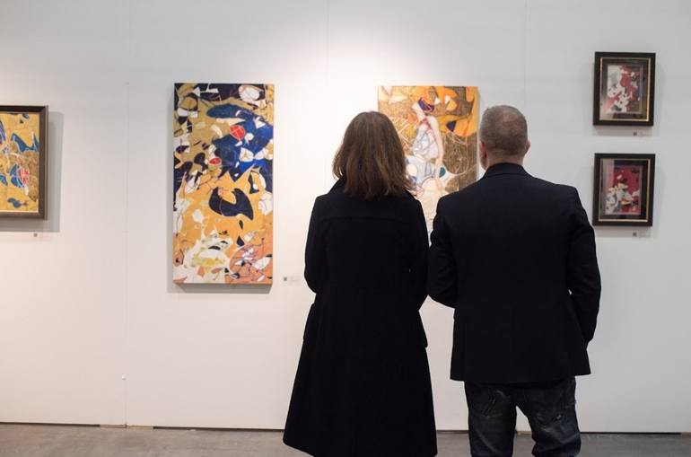 Original Abstract Love Painting by Michael Kiré