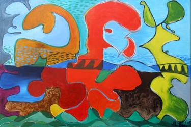 Original Abstract Expressionism Fantasy Paintings by marta ban simani