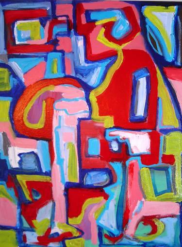 Original Cubism Abstract Paintings by marta ban simani