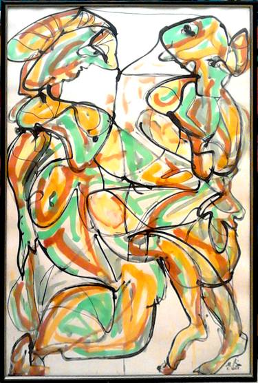 Original Abstract Expressionism Abstract Drawings by marta ban simani