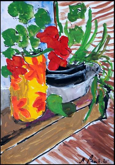 Print of Expressionism Still Life Paintings by marta ban simani