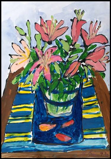 Print of Expressionism Still Life Paintings by marta ban simani