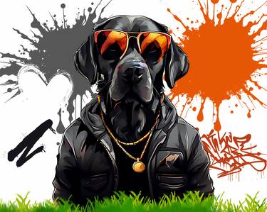 Original Abstract Expressionism Animal Digital by Matthew Washington
