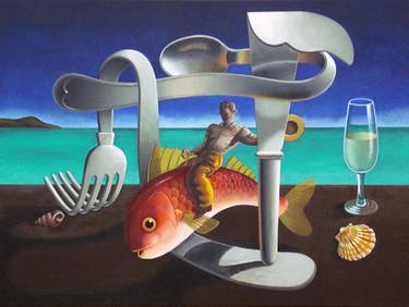 Print of Cubism Food & Drink Paintings by Ken Laidlaw