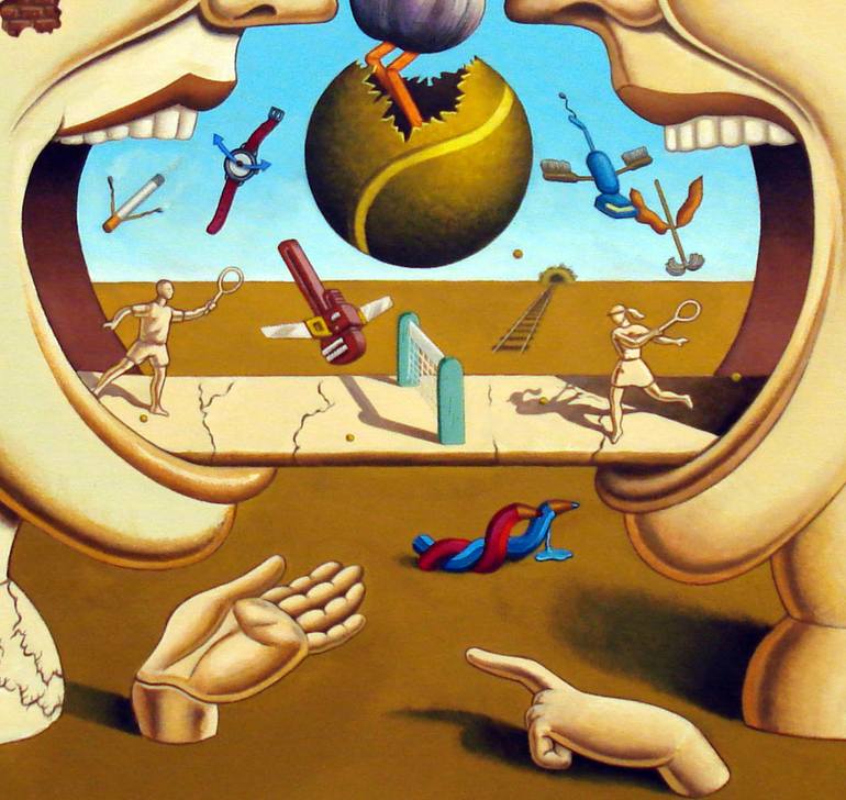 Original Dada Love Painting by Ken Laidlaw