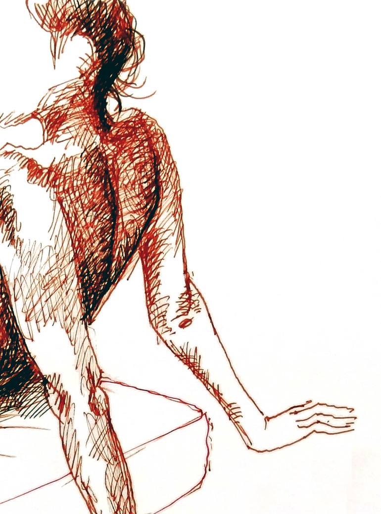 Original Figurative Nude Drawing by Ken Laidlaw