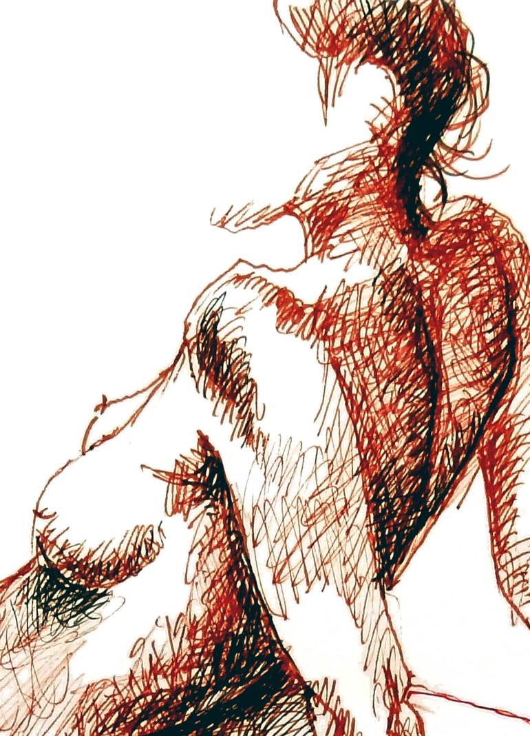 Original Figurative Nude Drawing by Ken Laidlaw