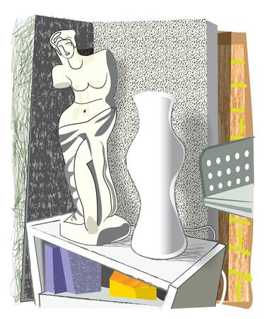 Print of Cubism Interiors Collage by Ken Laidlaw
