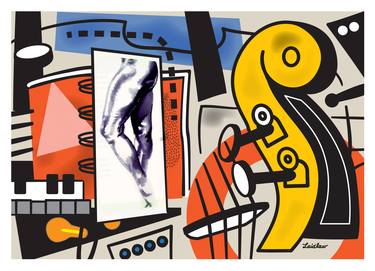Print of Cubism Music Collage by Ken Laidlaw