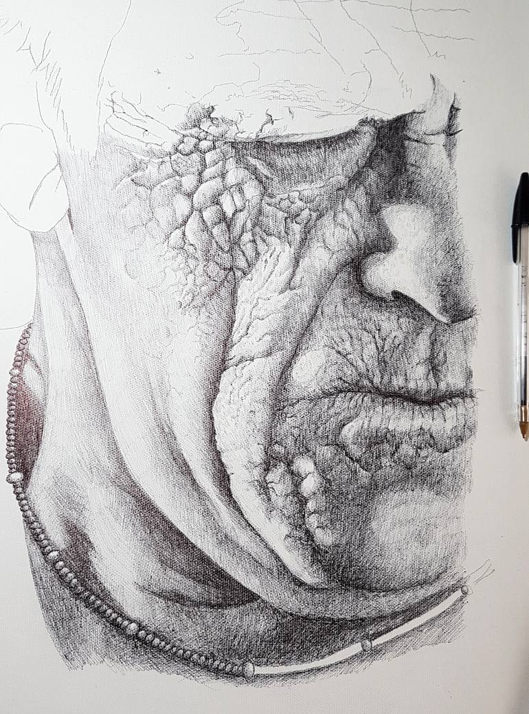 Original Documentary People Drawing by Alixire Colmant
