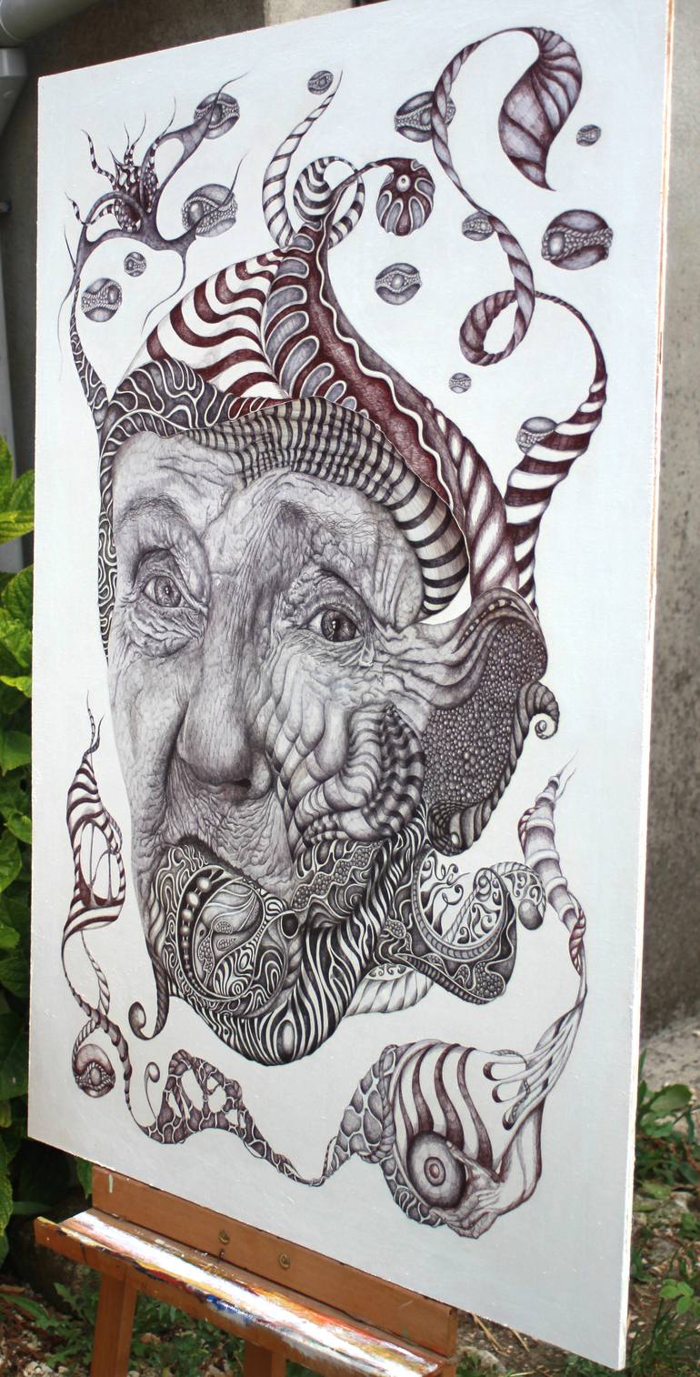 Original Documentary People Drawing by Alixire Colmant