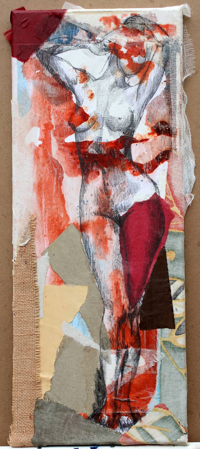 Original Figurative Nude Collage by Alixire Colmant