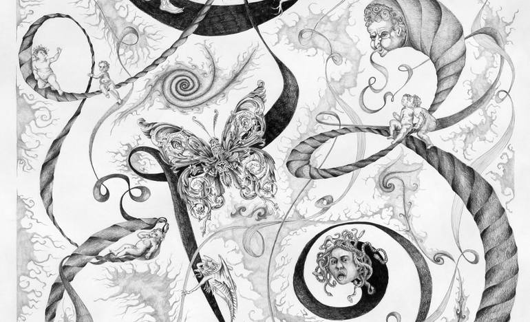 Original Figurative Fantasy Drawing by Alixire Colmant