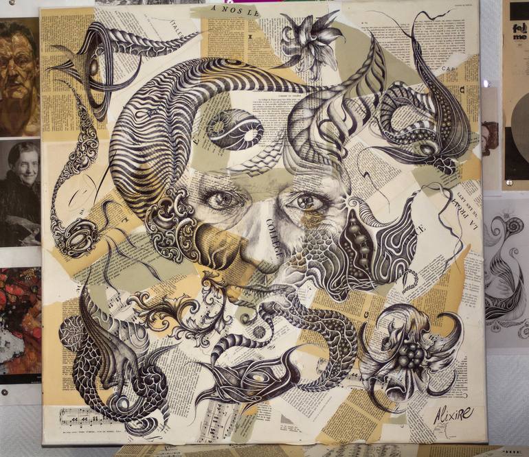 Original Figurative People Drawing by Alixire Colmant