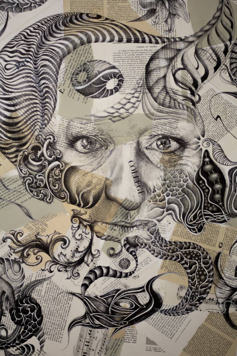 Original Figurative People Drawing by Alixire Colmant