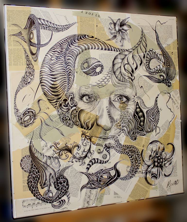 Original Figurative People Drawing by Alixire Colmant