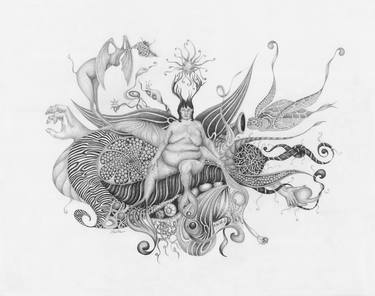 Print of Surrealism Classical mythology Drawings by Alixire Colmant