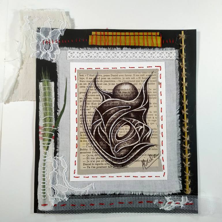 Original Abstract Expressionism Abstract Collage by Alixire Colmant