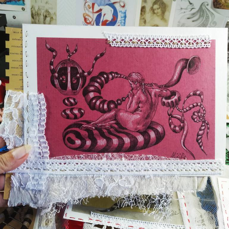 Original Expressionism Body Collage by Alixire Colmant