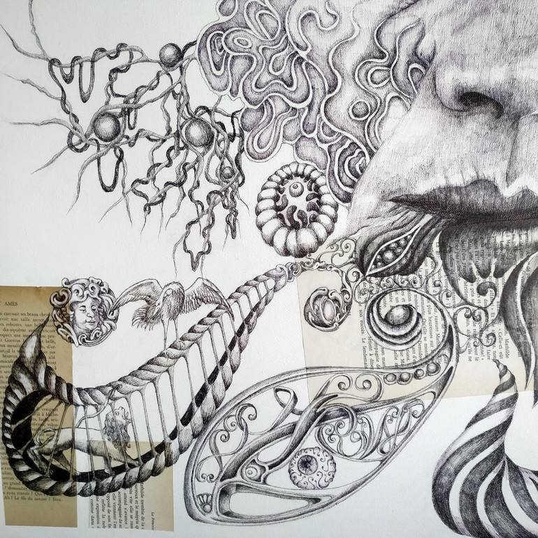 Original Figurative Pop Culture/Celebrity Drawing by Alixire Colmant