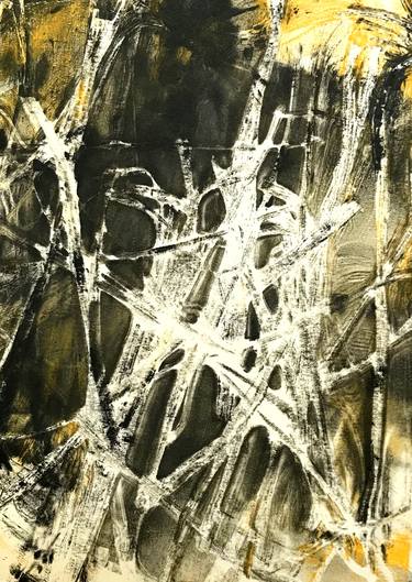 Original Abstract Expressionism Abstract Printmaking by miri admoni