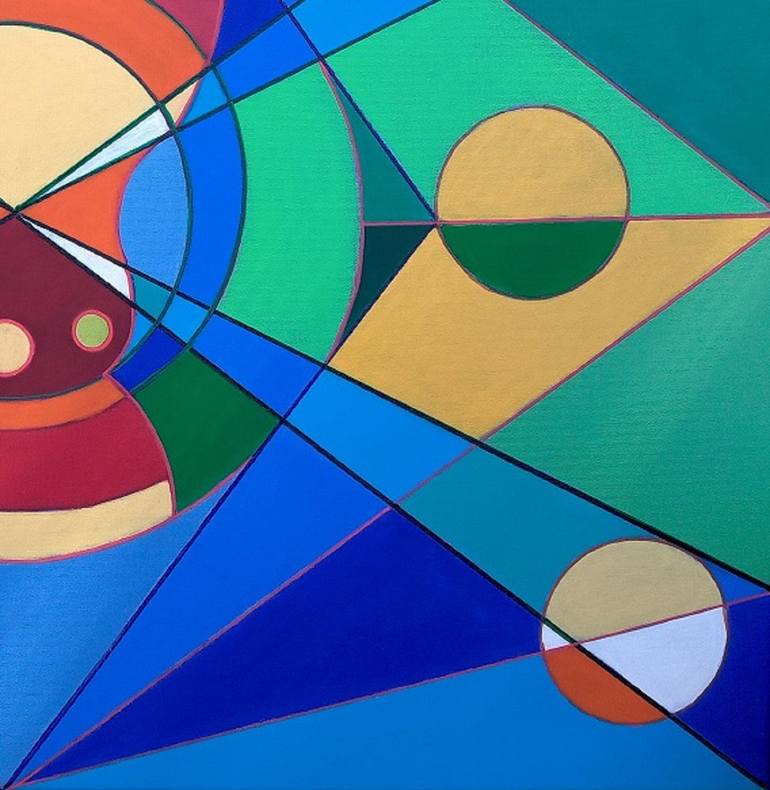 Original Cubism Abstract Painting by Piero Masia