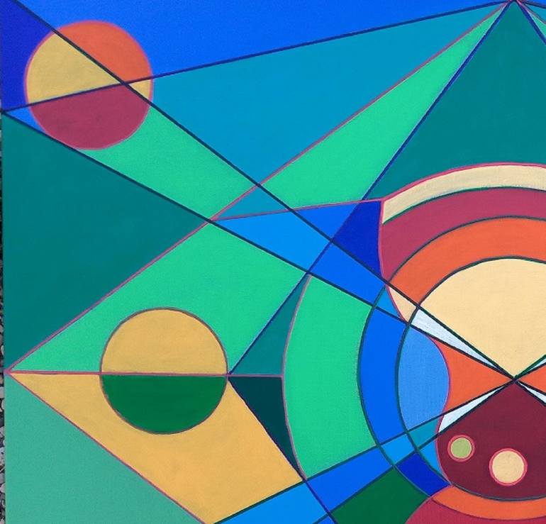Original Cubism Abstract Painting by Piero Masia