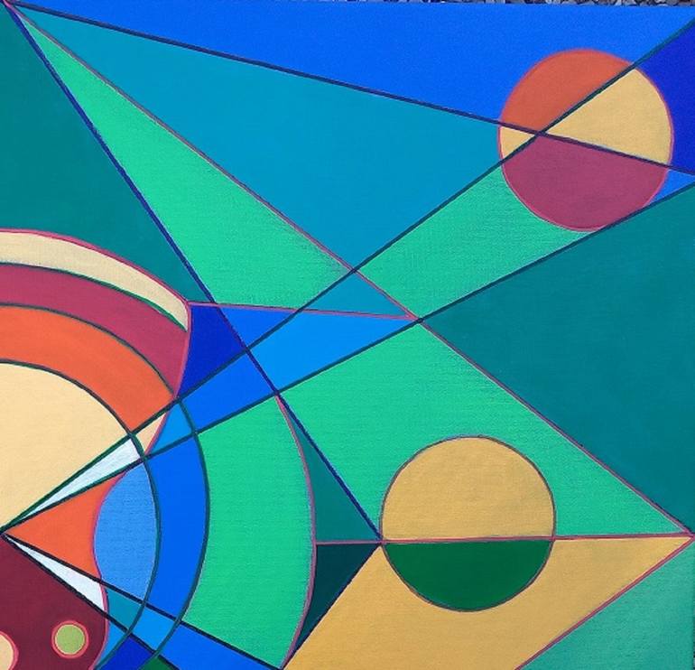 Original Cubism Abstract Painting by Piero Masia